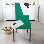 Falling Poker Cards Print Dining Chair Slipcover