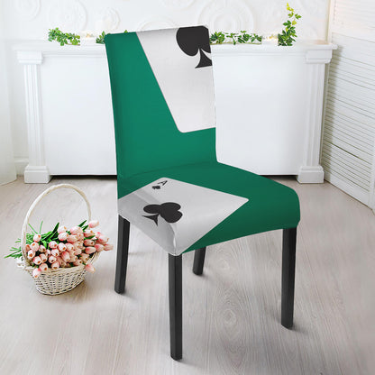 Falling Poker Cards Print Dining Chair Slipcover