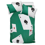 Falling Poker Cards Print Duvet Cover Bedding Set
