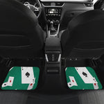 Falling Poker Cards Print Front and Back Car Floor Mats