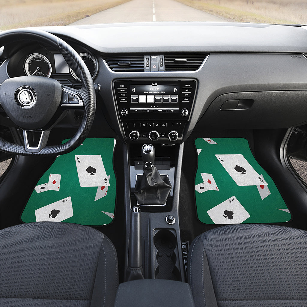 Falling Poker Cards Print Front Car Floor Mats