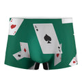 Falling Poker Cards Print Men's Boxer Briefs