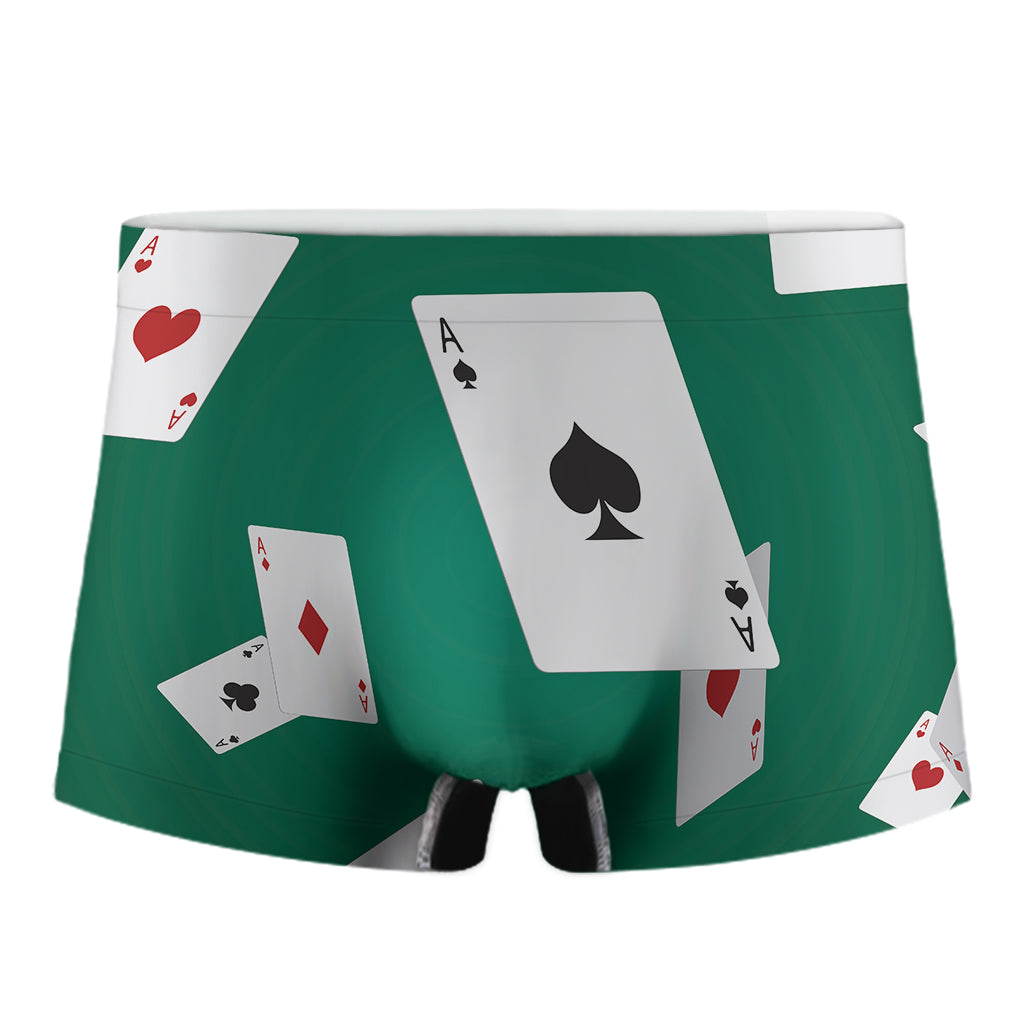 Falling Poker Cards Print Men's Boxer Briefs