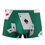 Falling Poker Cards Print Men's Boxer Briefs