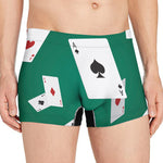 Falling Poker Cards Print Men's Boxer Briefs