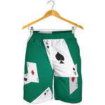 Falling Poker Cards Print Men's Shorts