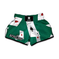 Falling Poker Cards Print Muay Thai Boxing Shorts