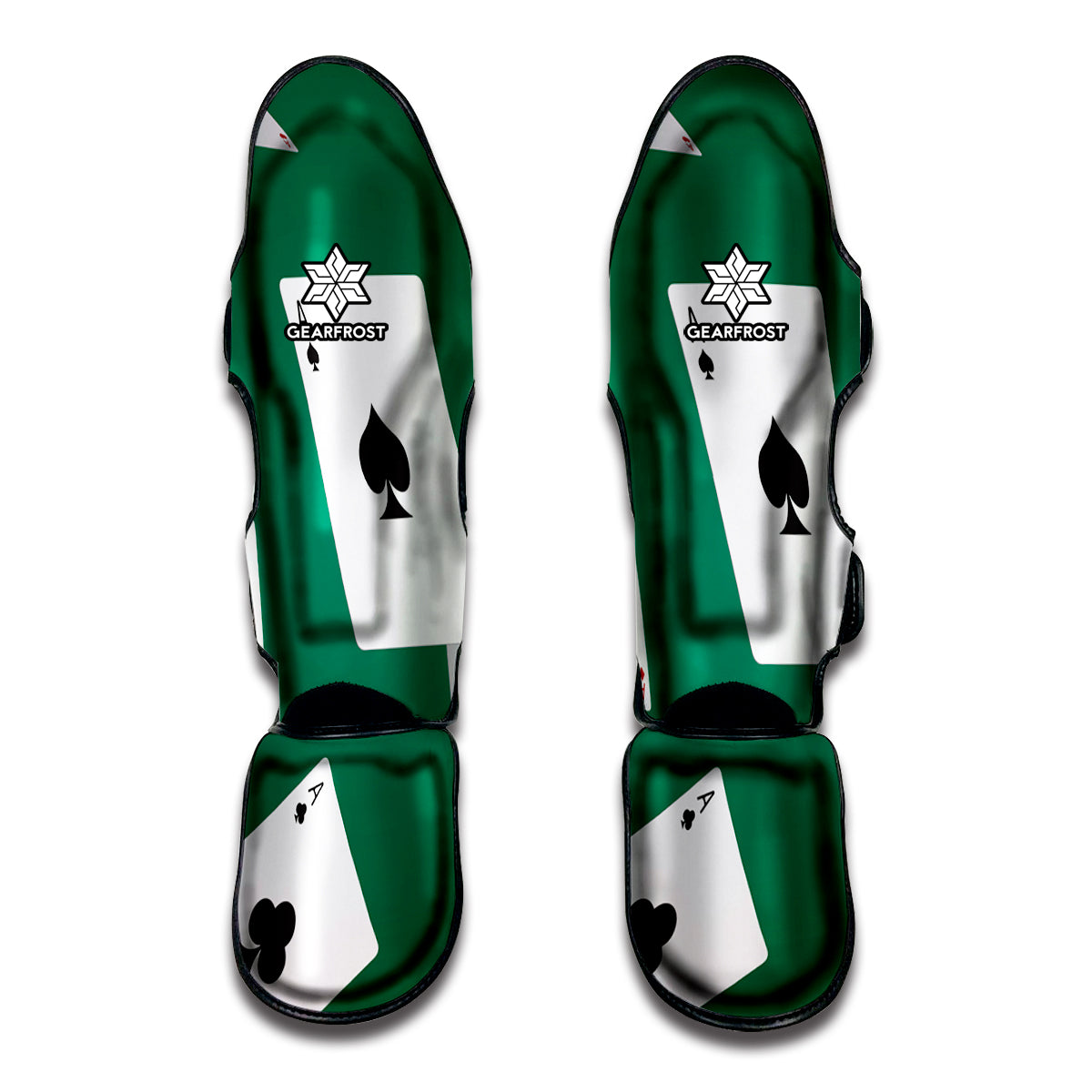 Falling Poker Cards Print Muay Thai Shin Guard