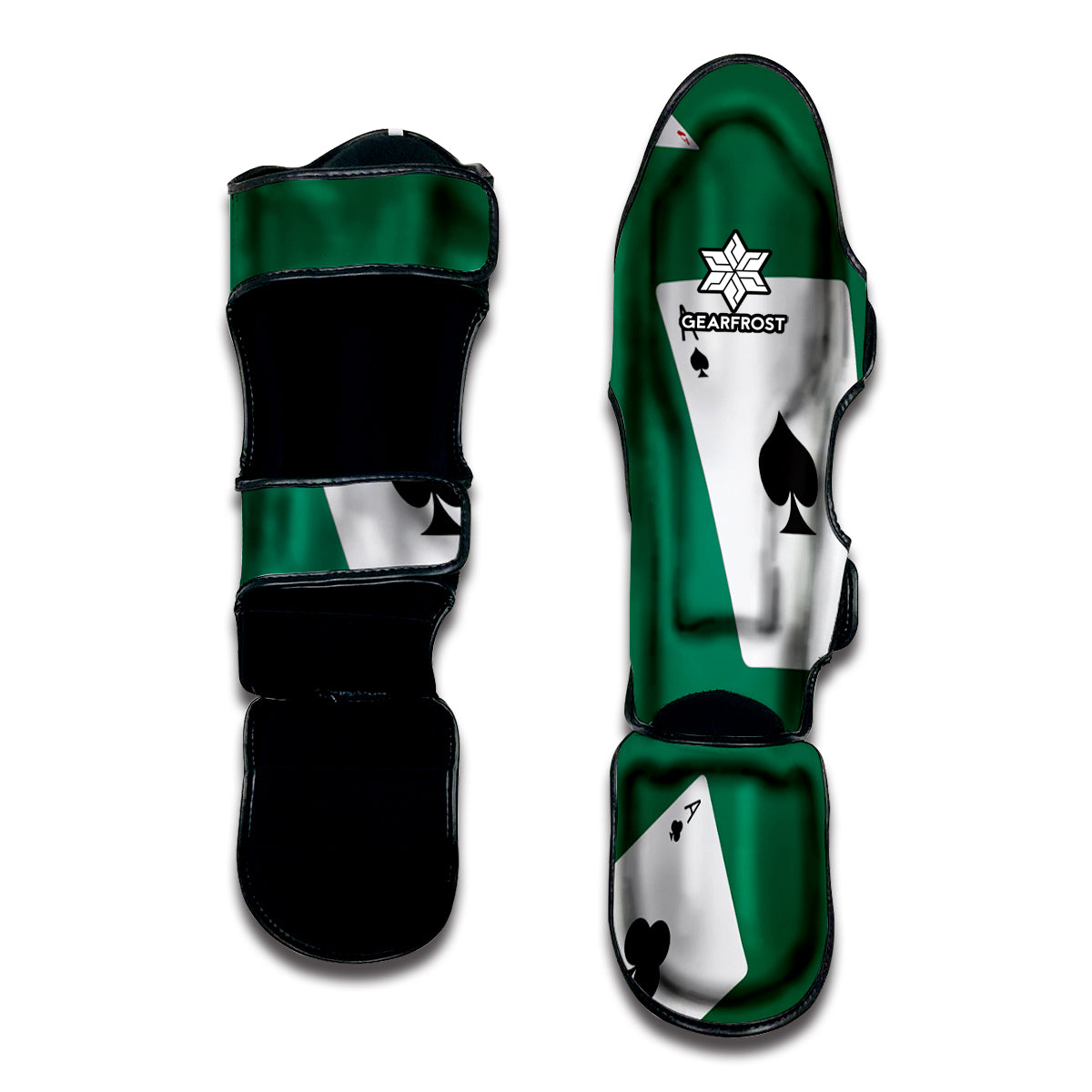 Falling Poker Cards Print Muay Thai Shin Guard