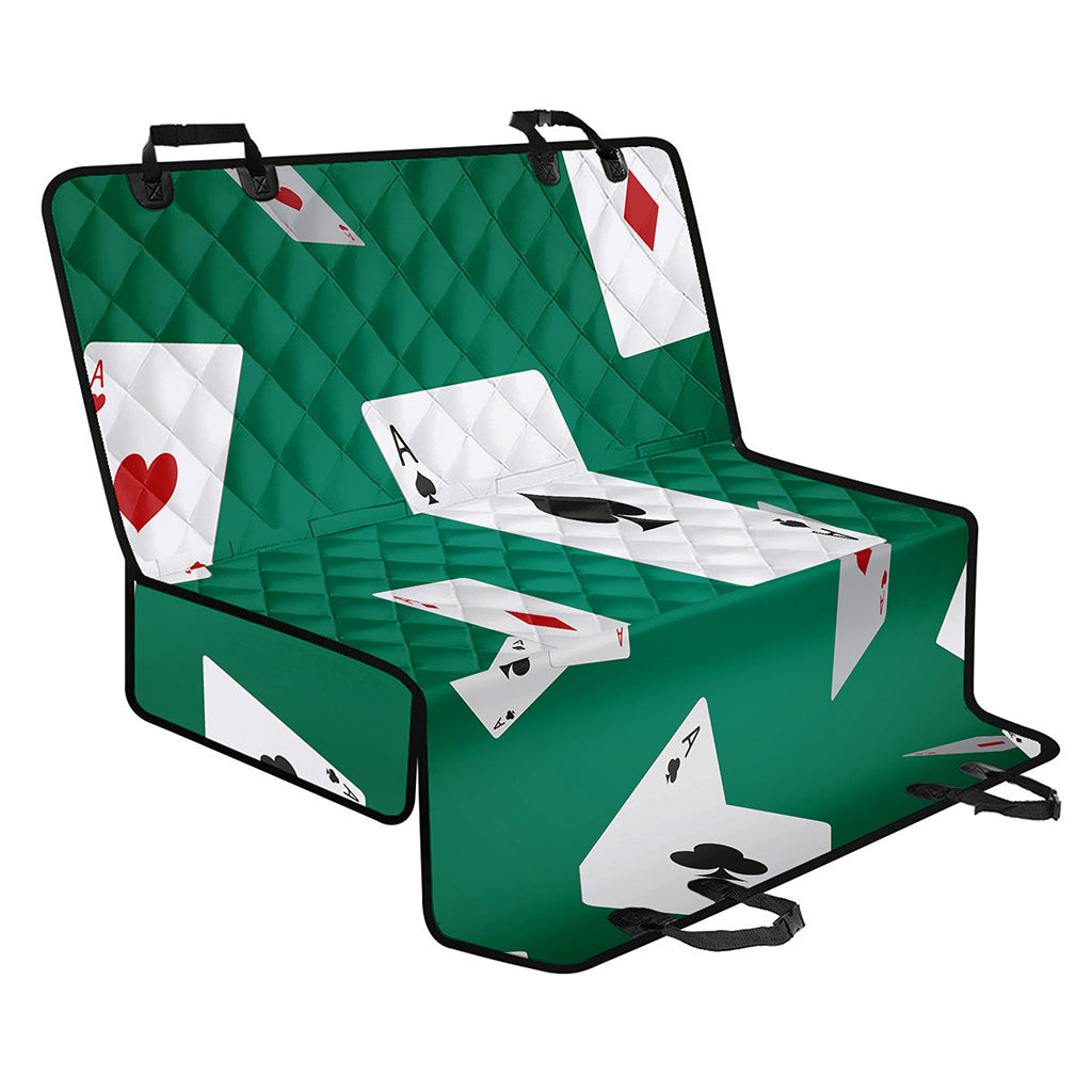Falling Poker Cards Print Pet Car Back Seat Cover