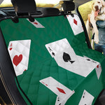 Falling Poker Cards Print Pet Car Back Seat Cover