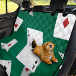 Falling Poker Cards Print Pet Car Back Seat Cover