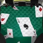 Falling Poker Cards Print Pet Car Back Seat Cover