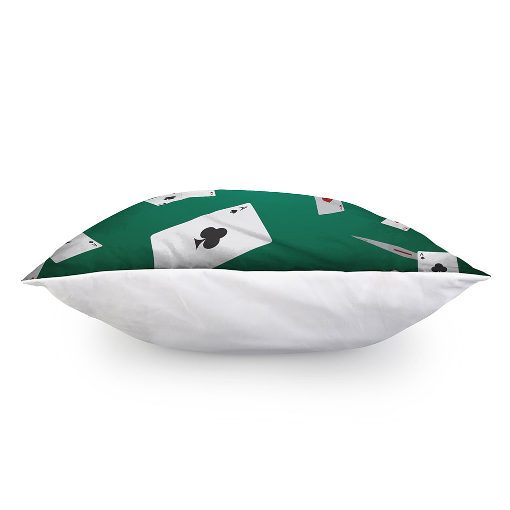 Falling Poker Cards Print Pillow Cover