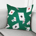 Falling Poker Cards Print Pillow Cover