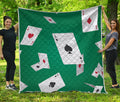Falling Poker Cards Print Quilt