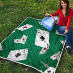 Falling Poker Cards Print Quilt