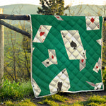 Falling Poker Cards Print Quilt