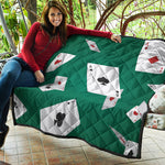 Falling Poker Cards Print Quilt