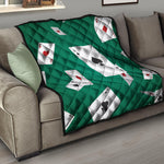 Falling Poker Cards Print Quilt