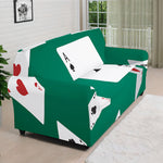 Falling Poker Cards Print Sofa Cover