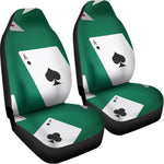 Falling Poker Cards Print Universal Fit Car Seat Covers