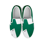 Falling Poker Cards Print White Slip On Shoes