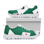 Falling Poker Cards Print White Sneakers