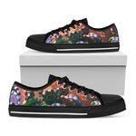 Falling Poker Chips Print Black Low Top Shoes