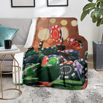 Falling Poker Chips Print Blanket