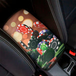 Falling Poker Chips Print Car Center Console Cover