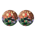 Falling Poker Chips Print Car Coasters