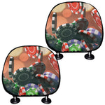 Falling Poker Chips Print Car Headrest Covers
