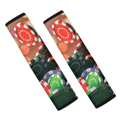 Falling Poker Chips Print Car Seat Belt Covers