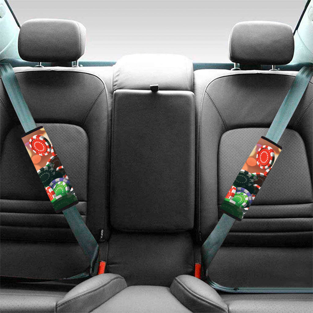Falling Poker Chips Print Car Seat Belt Covers