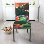Falling Poker Chips Print Dining Chair Slipcover