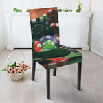 Falling Poker Chips Print Dining Chair Slipcover