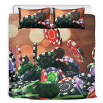Falling Poker Chips Print Duvet Cover Bedding Set