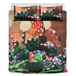 Falling Poker Chips Print Duvet Cover Bedding Set