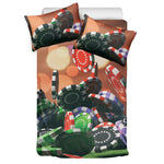 Falling Poker Chips Print Duvet Cover Bedding Set