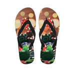 Falling Poker Chips Print Flip Flops