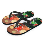 Falling Poker Chips Print Flip Flops
