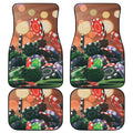 Falling Poker Chips Print Front and Back Car Floor Mats