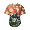 Falling Poker Chips Print Men's Baseball Jersey