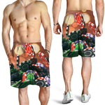 Falling Poker Chips Print Men's Shorts