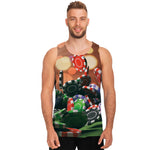 Falling Poker Chips Print Men's Tank Top