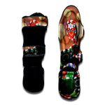 Falling Poker Chips Print Muay Thai Shin Guard
