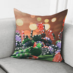 Falling Poker Chips Print Pillow Cover