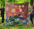 Falling Poker Chips Print Quilt