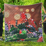 Falling Poker Chips Print Quilt